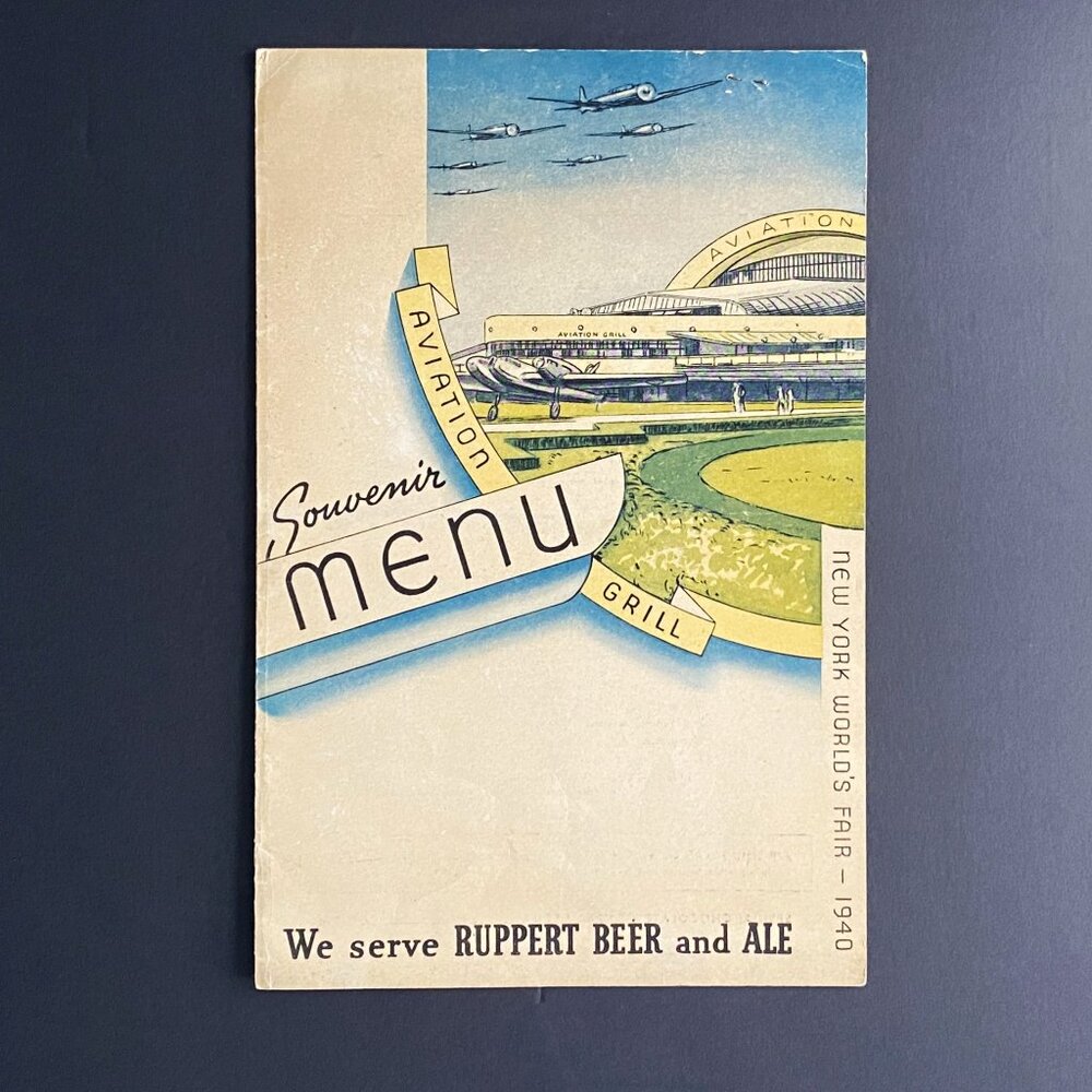 Vintage Menu Aviation Grill New York World’s Fair Aviation Pavilion